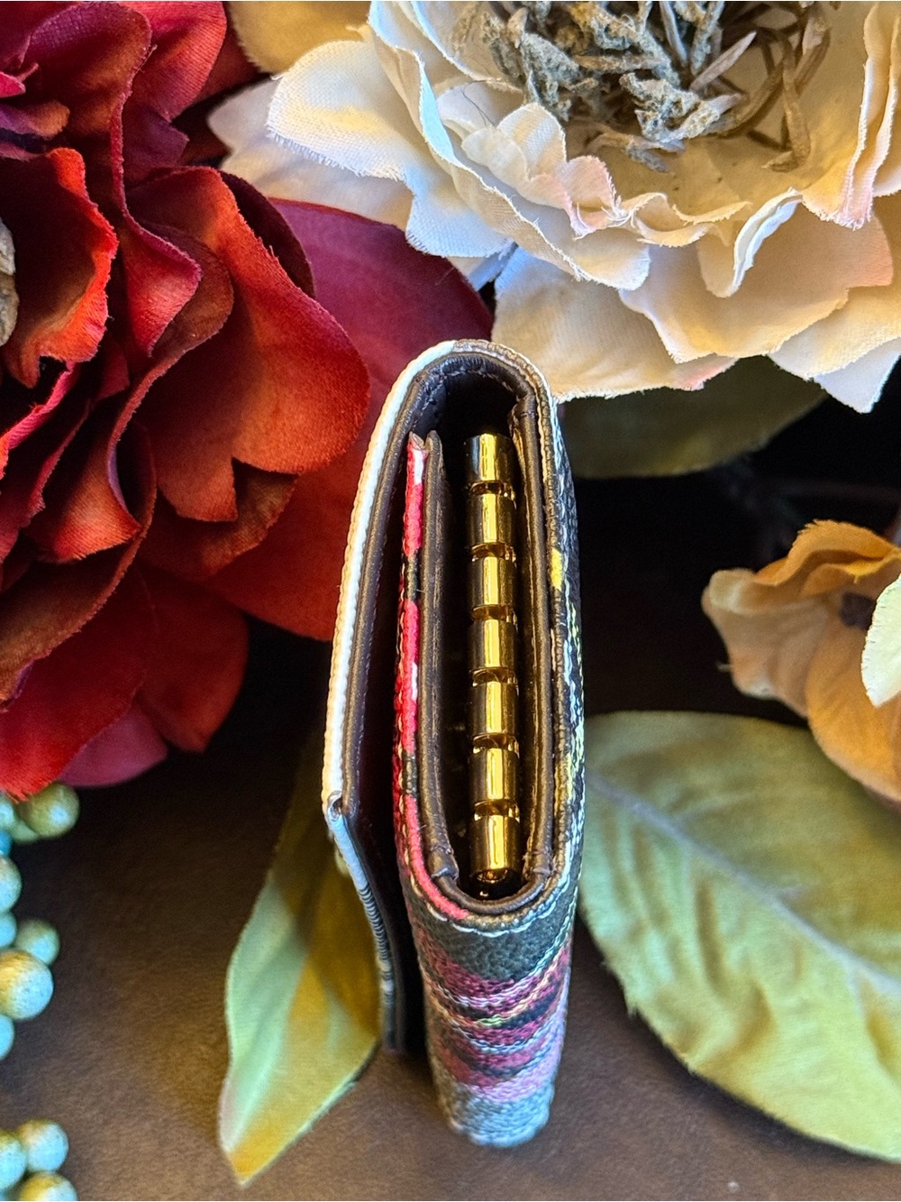 Vivienne Westwood Orb-Plaque Plaid Pattern Coated Canvas Key Case Wallet w/ Box - Picture 5 of 13